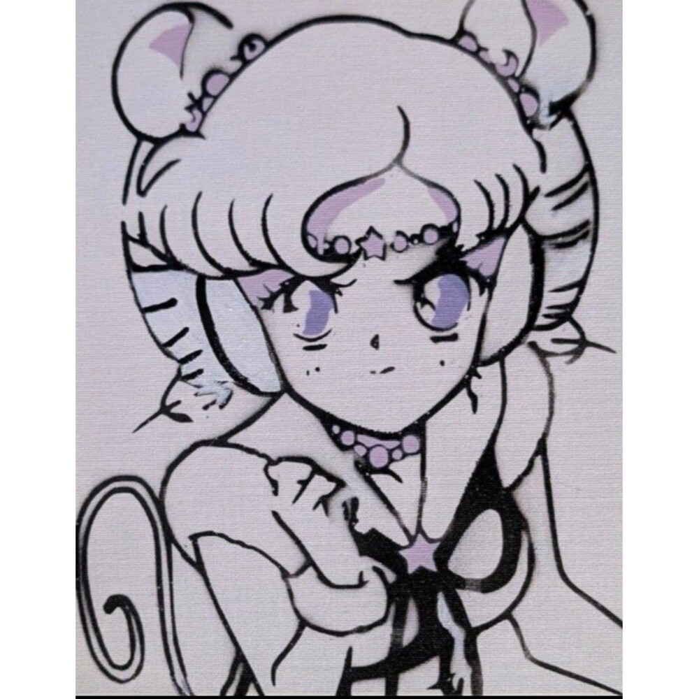 Sailor Moon Spray Paint Art Piece